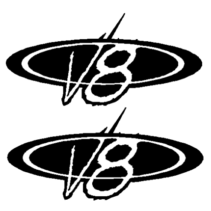 V8 car sticker