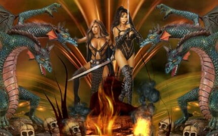 Dragons and Skulls Wall Decals 85