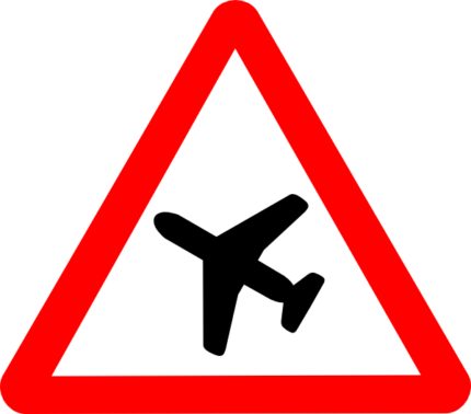Airplane Warning Sign