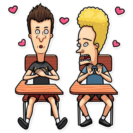 beavis and butthead mtv funny cartoon sticker_2