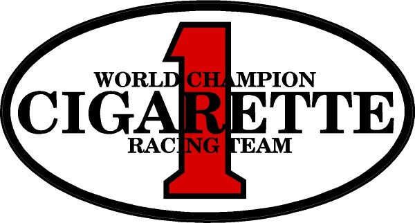 Cigarette Racing Color Oval Decal Sticker 2