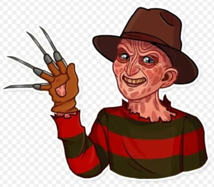 FREDDY KRUGER HAND COLOR STICKER