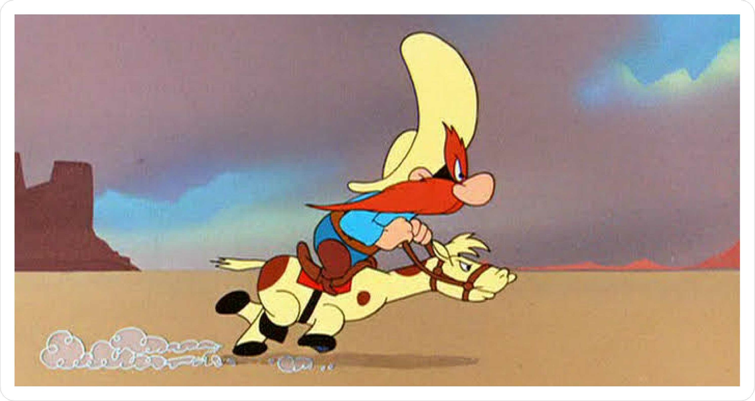 SAM ON POKE WB BUGGS BUNNY CARTOON STICKER