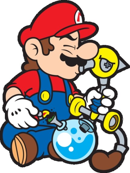 stoned mario sticker