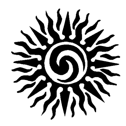 Tribal sun car decal 968G Adhesive Vinyl Decal Sticker