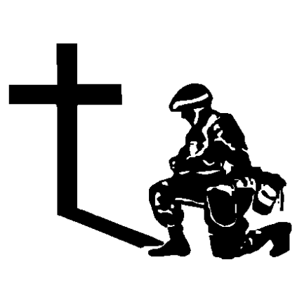 Army Guy Praying Decal