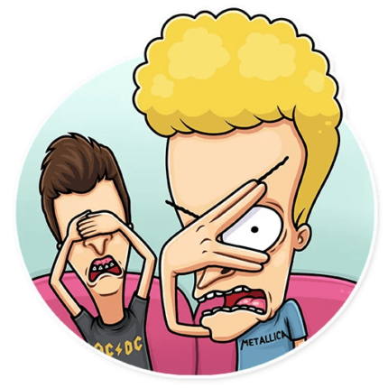 beavis and butthead mtv funny cartoon sticker_27