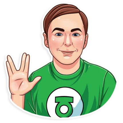 big bang sheldon cooper tv show sticker 5
