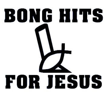 bong hits for jesus die cut decal