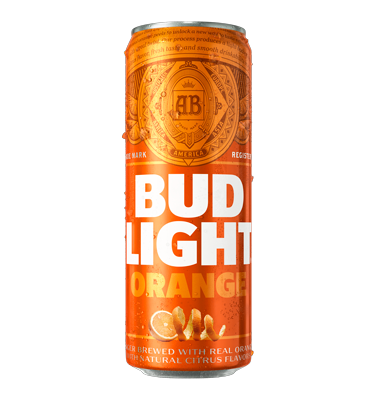 bud light orange can shaped sticker