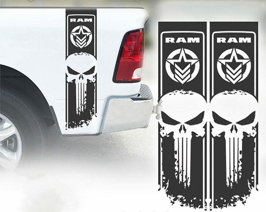 dodge_ram_punisher_star_decals_truck_vinyl_combp kit stickers