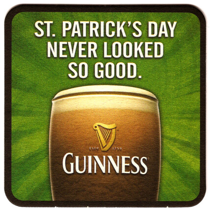 Guinness St Patricks Day Coaster Decal