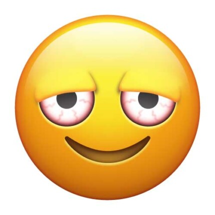 High Emoji Weed Sticker