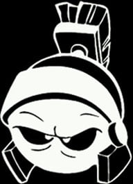 Marvin Martian Head Decal Sticker