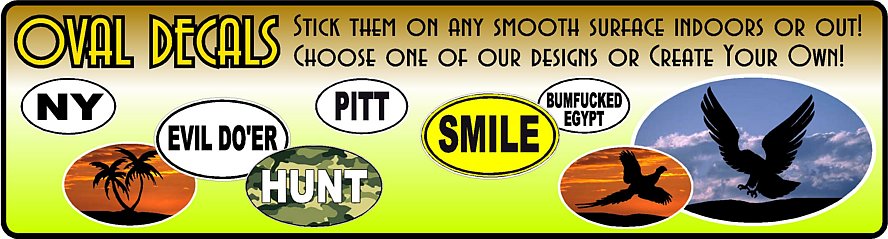 Oval Stickers and Decals Oval Stickers and Decals